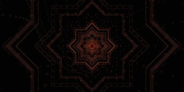 Tunel Neon Mandala Stea Aramie Vj Loop 2:1 Univisium 60fps Screensaver