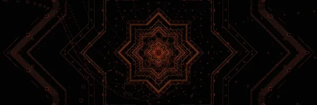 Неонов Тунел Медна Звезда Мандала VJ Loop 3:1 Triple Wide 60fps Screensaver