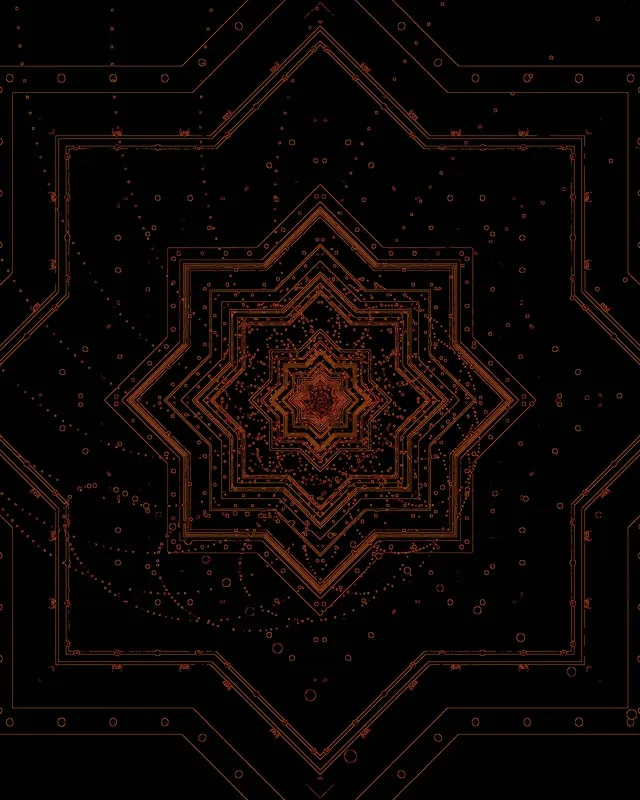 Neon Tunel Bakrena Mandala Zvezda Vrtlog Vj Loop 4:5 Instagram 60fps Čuvar Ekrana