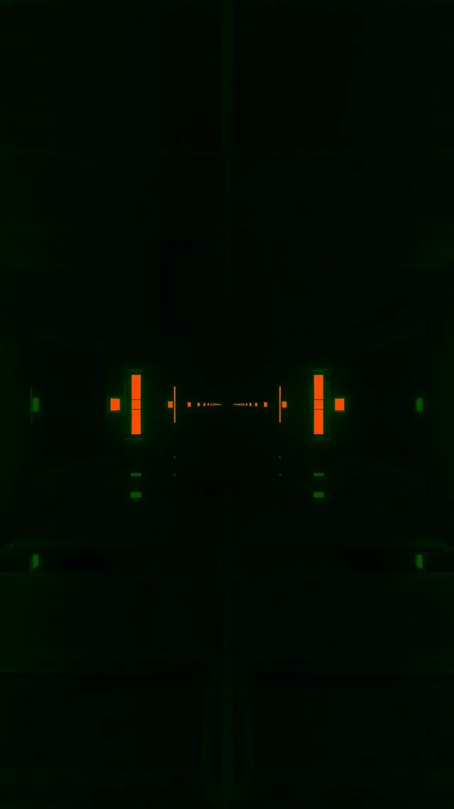 ネオントンネル オレンジ緑 60fps 9:16 リール スクリーンセーバー VJLoops PCラップトップ