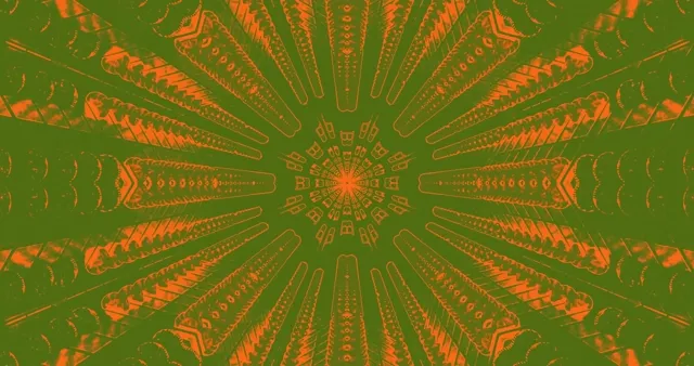 Neon Alagút Narancssárga Zöld Kaleidoszkóp Képernyővédő 4K UHD 60fps VjLoops