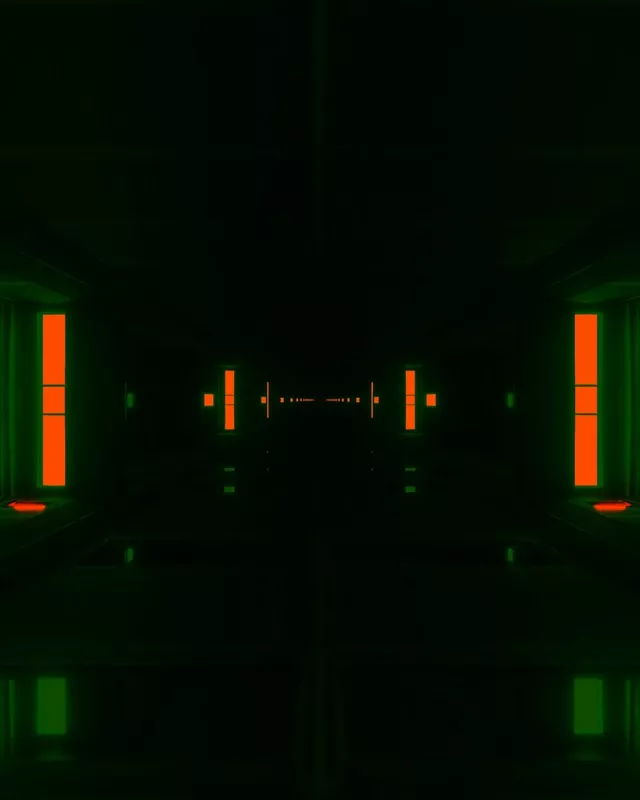 Tunel Neon Portocaliu Verde Screensaver 60fps 4:5 Instagram VJ Loop