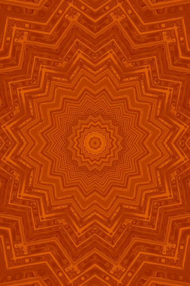 霓虹隧道橙色星萬花筒 VJ Loop 2:3 照片直向 60fps 螢幕保護程式