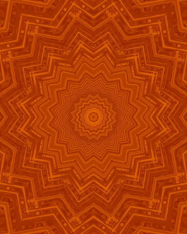 Neon Tunnel Orange Stjerne Kaleidoskop VJ Loop 4:5 Instagram 60fps Pauseskærm