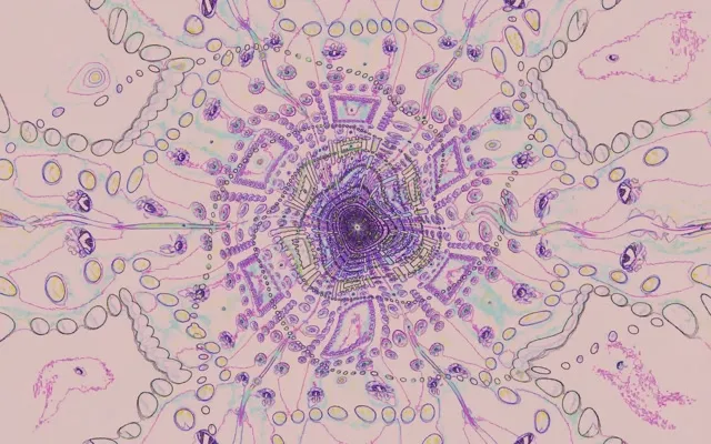 Neon Tunnel Mandala Kera VJLoops 16:10 macbook 60fps Ekraanisäästja