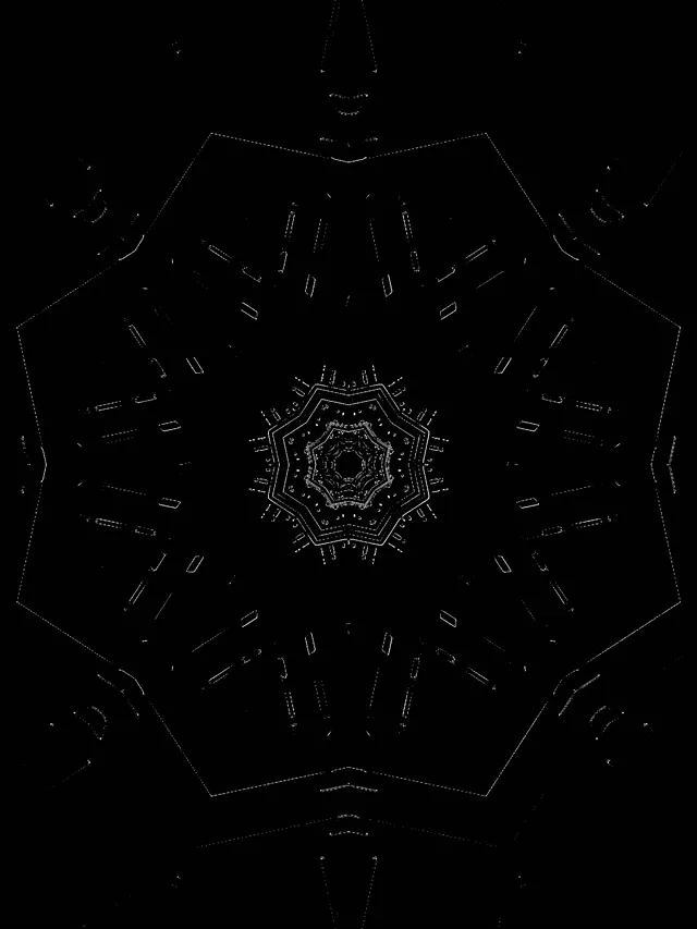 霓虹隧道五角萬花筒 VJ Loop 3:4 iPad 直向 60fps 螢幕保護程式