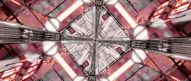 Neon Alagút Rózsaszín Króm Gyémánt VJLoops 21:9 Ultrawide 60fps Képernyővédő