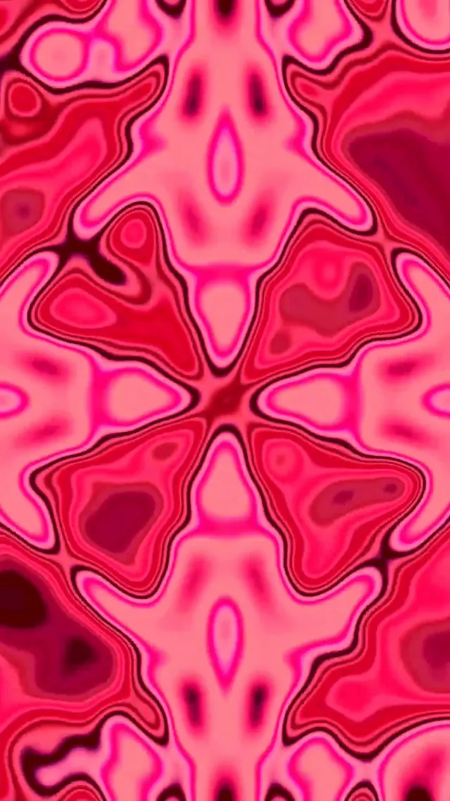 Terowong Neon Kaleidoskop Cecair Merah Jambu VJ Loop 9:16 Reels 60fps Screensaver