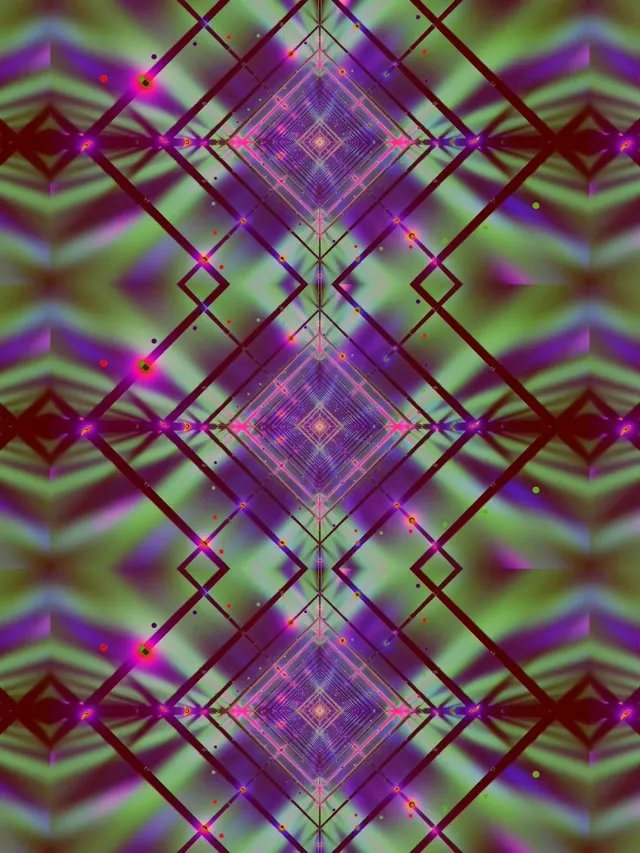 霓虹燈隧道鑽石網格 VJ Loop 3:4 iPad 直向 60fps 螢幕保護程式