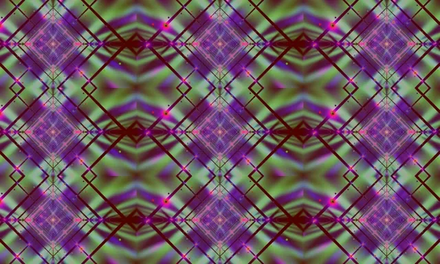 Neon Tunnel Diamant Grid Kaleidoskop 5:3 wide 60fps Skärmsläckare Vj Loop