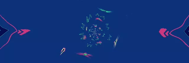 नियोन टनल पिंक ग्रीन शेप्स 3:1 ट्रिपल वाइड 60fps स्क्रीनसेवर VJ Loop