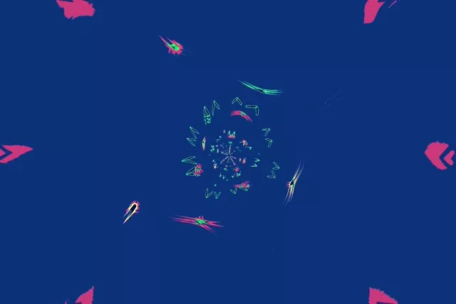 Neon Alagút Rózsaszín Zöld Formák 3:2 Surface 60fps Képernyővédő VJ Loop