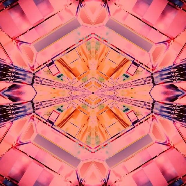 Neon Alagút Rózsaszín Kaleidoszkóp Gyémánt Robbanás VJLoops 1:1 Square 60fps Képernyővédő