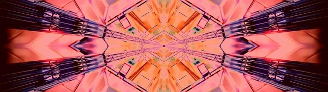 Neon Tunnel Kaleidoskoop Teemant Plahvatus 32:9 Ülilai 60fps Ekraanisääst VJ Loop