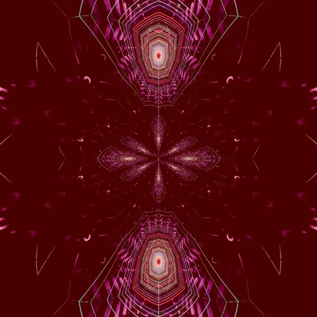 VJ Loop Neon Tunnel Kaleidoscope Mandala 1:1 Square 60fps Screensaver