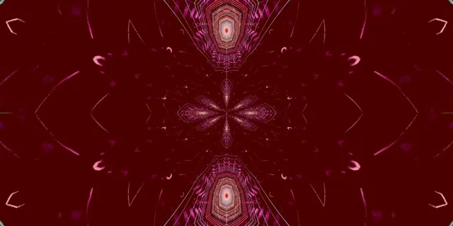 Neon Tunnel Fractal Kaleidoscope Burst | VJ Loop 2:1 Univisium 60fps Screensaver