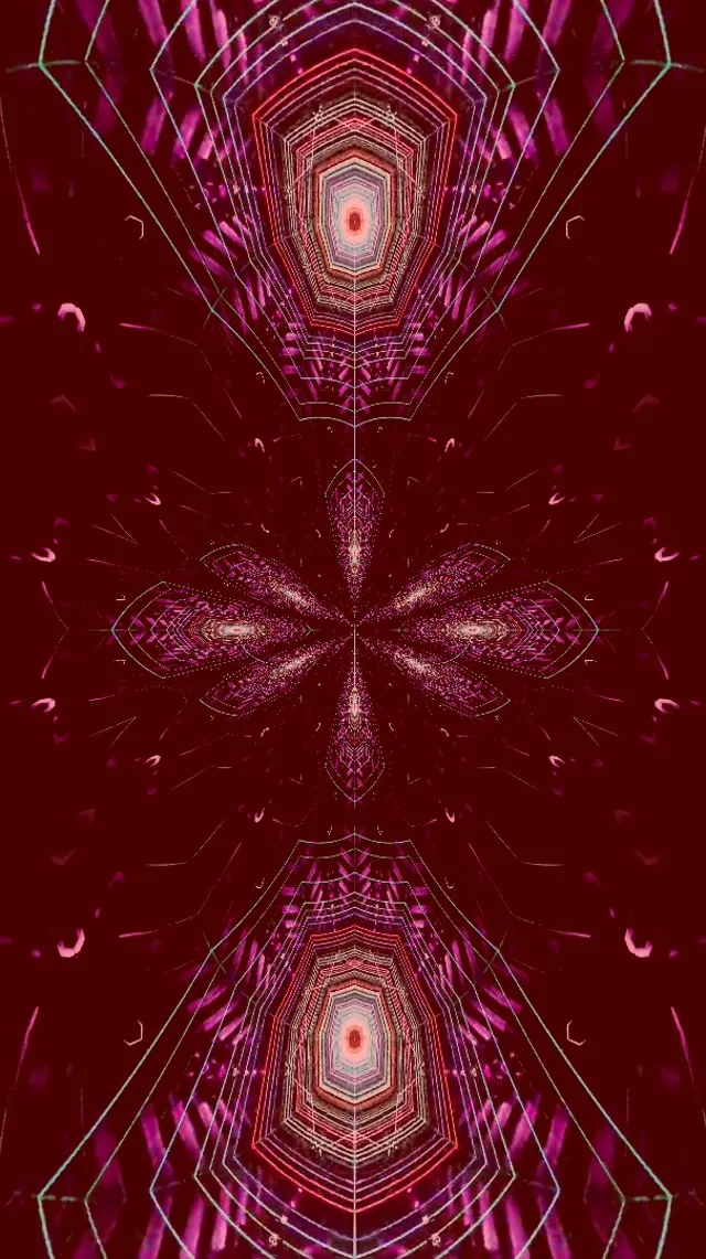 Fractal Mandala Neon Tunnel | 9:16 Reels | 60fps VJ Loop Screensaver