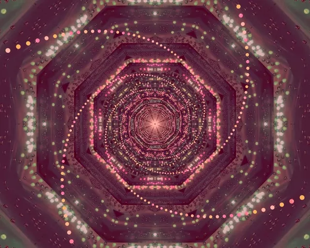 霓虹隧道粉色八角形 60fps 5:4 工業級 螢幕保護程式 VJLoops