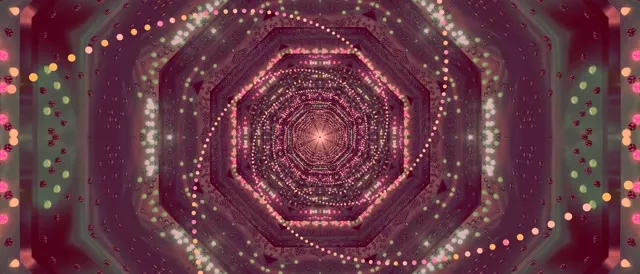 Neon Tonnel Pienk Oktagon Skermsaver 21:9 Ultrawyd 60fps VJ Loop