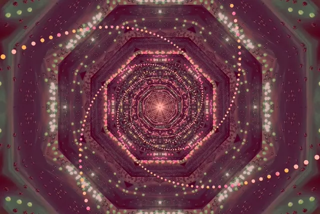 تونل نئون صورتی هشت ضلعی محافظ صفحه 3:2 Surface 60fps VJLoops