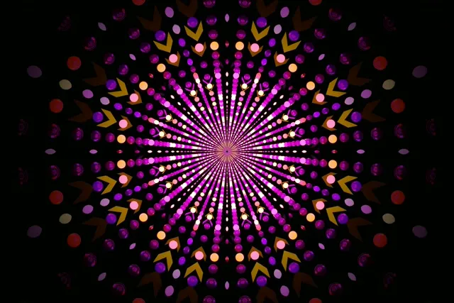 ネオントンネル ラジアルドットバースト VJLoops 3:2 Surface 60fps スクリーンセーバー