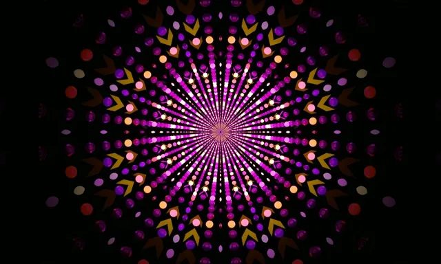 Neon Tunel Radijalna Točka Eksplozija VJ Loop 5:3 Wide 60fps Čuvar Ekrana