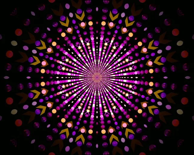 Неоновый Туннель Радиальный Точечный Взрыв 5:4 Промышленный 60fps Заставка VjLoops