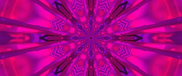 霓虹隧道萬花筒星爆粉紫 VJ Loop 2.39:1 電影寬螢幕 60fps 螢幕保護程式
