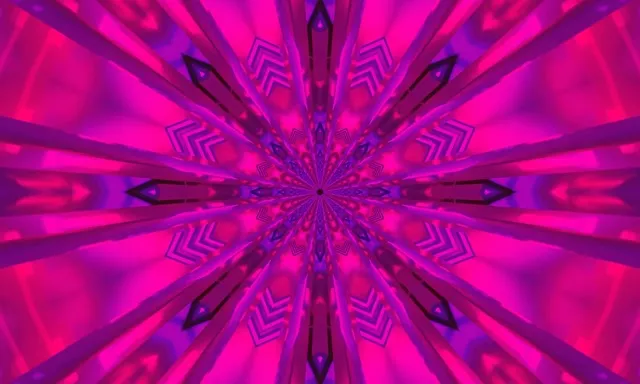 Neontunel kaleidoskop stjärn explosion VJ Loop 5:3 bred 60fps skärmsläckare