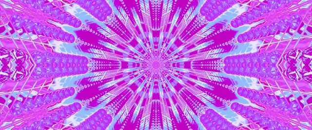 Neontunnel Kaleidoskop Explosion VJ Loop 2.39:1 Cinemascope 60fps Skärmsläckare
