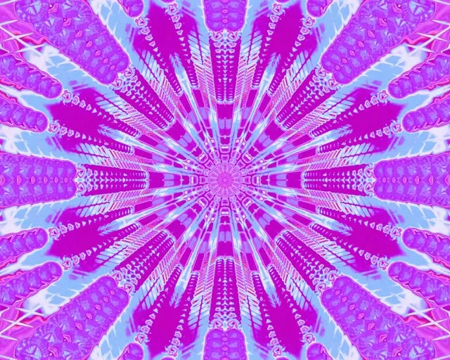 Neon सुरंग कैलीडोस्कोप बर्स्ट Vj Loop 5:4 औद्योगिक 60fps स्क्रीनसेवर