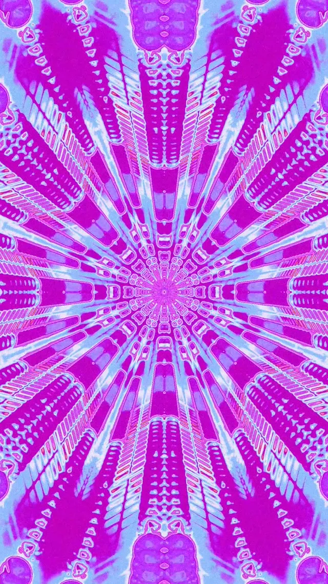 Neon Alagút Fraktál Kaleidoszkóp Robbanás VJ Loop 9:16 Reels 60fps Képernyővédő