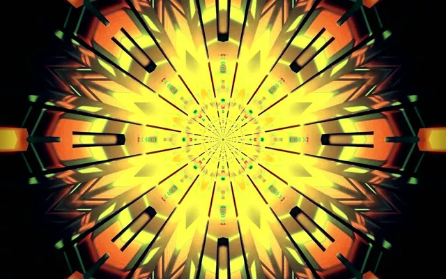 Tunel Neon Kaleidoskop Shpërthim VJ Loop 60fps 16:10 MacBook Screensaver
