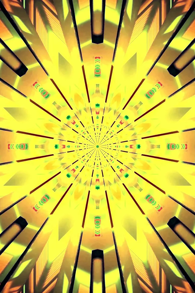 Neon Tunnel Kaleidoskop Eksplosjon VJ Loop 2:3 Foto Portrett 60fps Skjermsparer