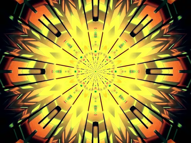 Neon Tunnel Kaleidoscope Burst VJLoops 4:3 Classic 60fps Screensaver