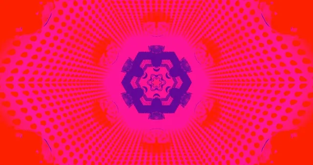 Neon Tonnel Pienk Rooi Kaleidoskoop Skermbewaarder 4K UHD 60fps VJ Loop