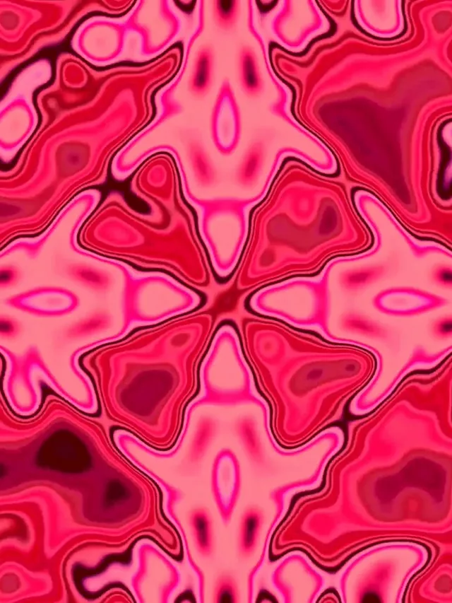 Neona Tuneļa Rozā Sarkanais Kaleidoskops VJ Loop 3:4 iPad Portrets 60fps Ekrānsaudzētājs