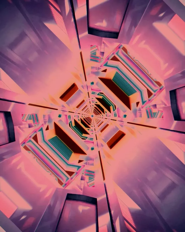 霓虹隧道粉紅螺旋漩渦 VJ Loop 4:5 Instagram 60fps 螢幕保護程式