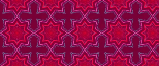 霓虹隧道洋紅星形萬花筒 VJ Loop 2.39:1 電影寬螢幕 60fps 螢幕保護程式