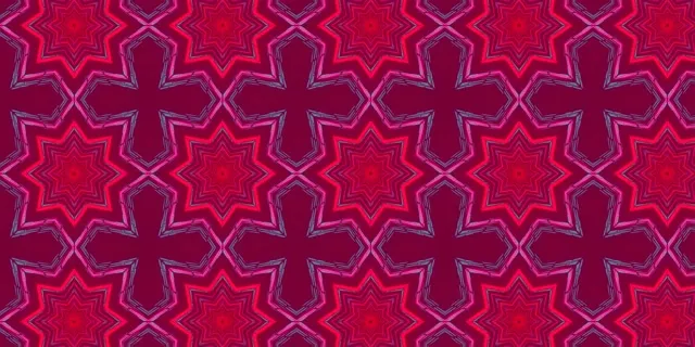 Neon Tunnel Magenta Ster Kaleidoscoop VJ Loop 2:1 Univisium 60fps Screensaver