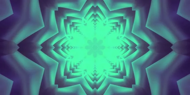 Pulsating Star Neon Tunnel VJ Loop 2:1 Univisium 60fps Screensaver