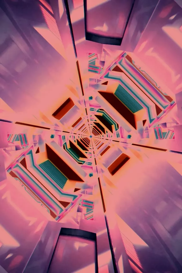 霓虹隧道粉紅漩渦 VJ Loop 2:3 照片直向 60fps 螢幕保護程式