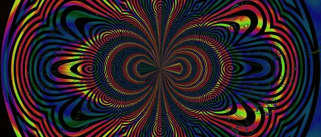 Neon Tunnel Spiral Kaleidoskop VJ Loop 21:9 Ultrawide 60fps Screensaver