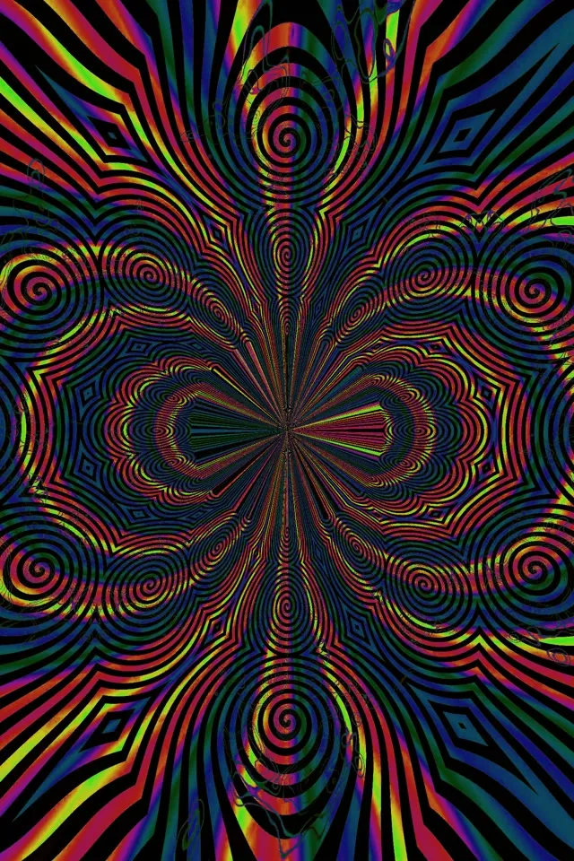 Neon Tunel Spirala Kaleidoskop 2:3 Photo Portrait 60fps Čuvar Ekrana Vj Loop
