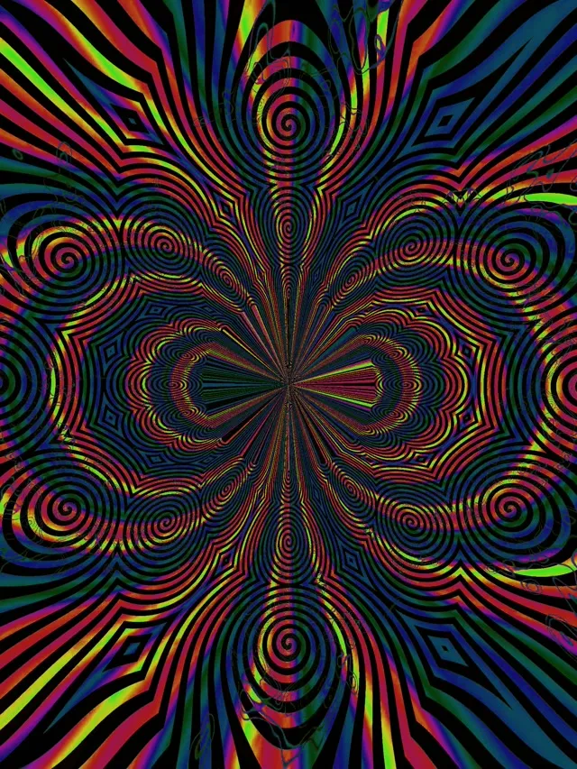 Neontunneli Spiraali Kaleidoskooppi Vj Loop 3:4 iPad Portrait 60fps Näytönsäästäjä