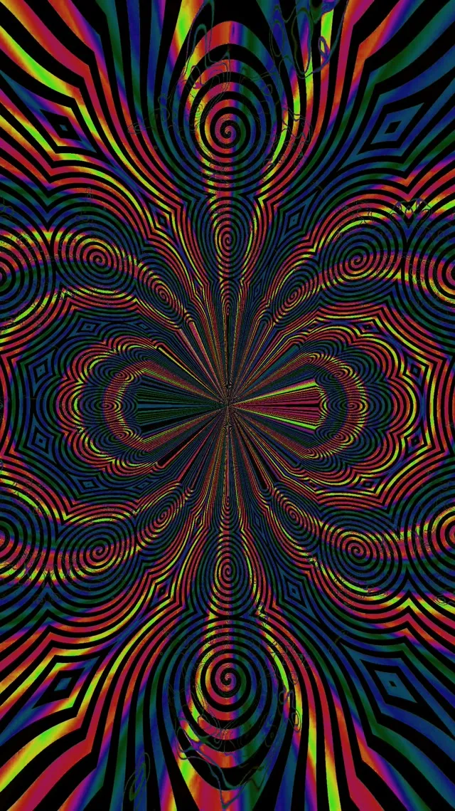 Neon Alagút Spirál Kaleidoszkóp VJLoops 9:16 Reels 60fps Képernyővédő