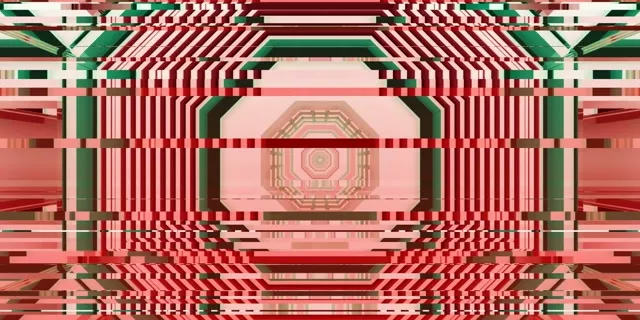 Neon Tunnel Pulsating Diamond Grid VJ Loop 2:1 Univisium 60fps Screensaver