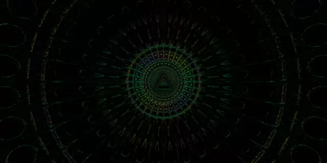 Neon Tunnel Pulsating Geometric Vortex 2:1 60fps Screensaver VJ Loop