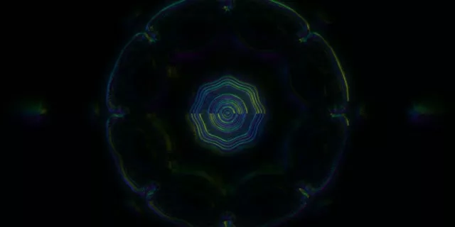 Neon Tunnel Pulsating Hexagon Vortex - 2:1 Univisium 60fps Screensaver Loop