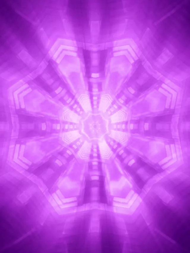 Neon Tunnel Pulsating Hexagon Vortex 3:4 iPad 60fps Screensaver